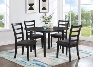 Emma Oval Extension Table: Black Product Image
